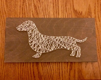 Dachshund dog string art