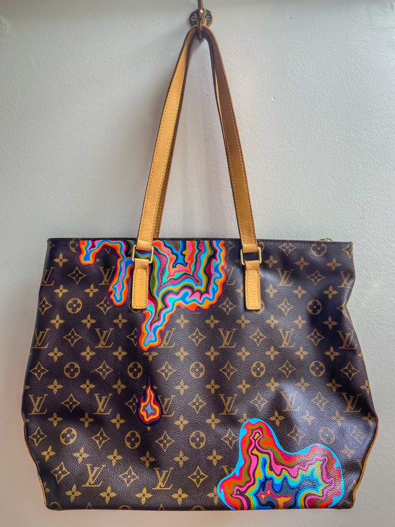 Custom Hand-painted Oil Slick Bag / Trippy Rainbow Handbag - Etsy