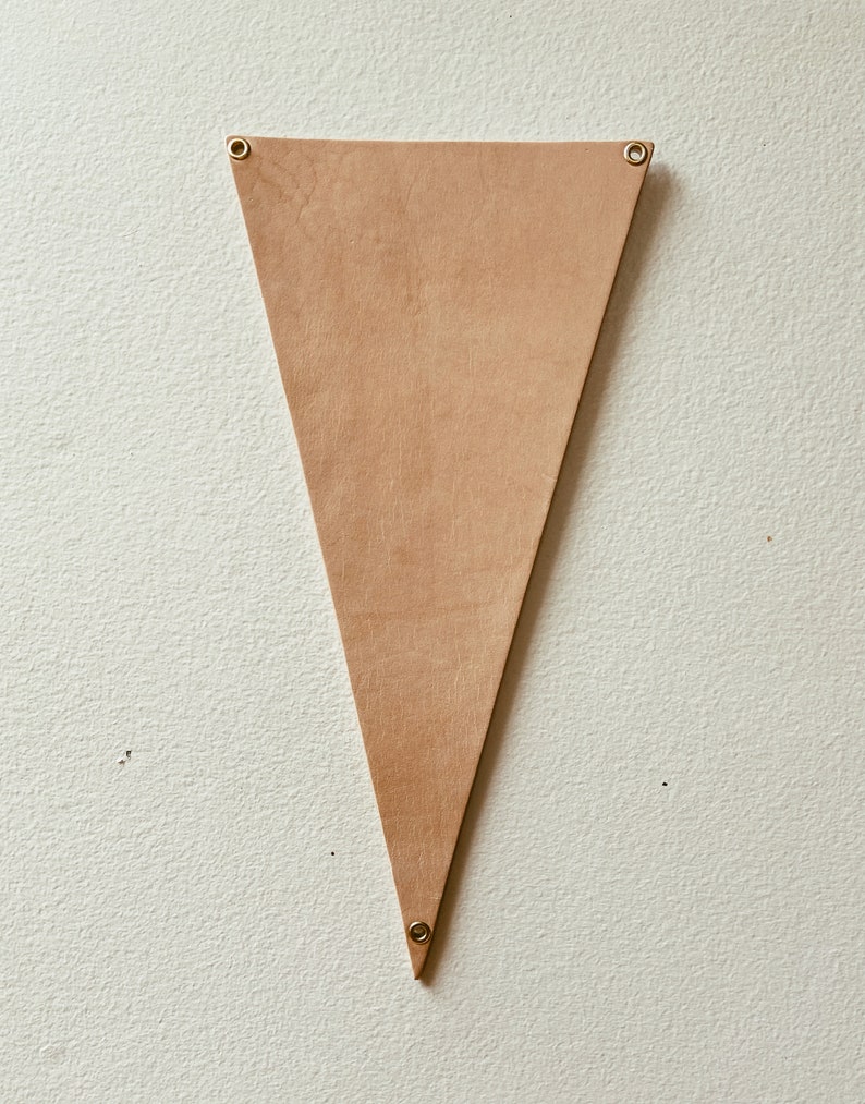 Custom Hand-Painted Leather Pennant Flag image 3