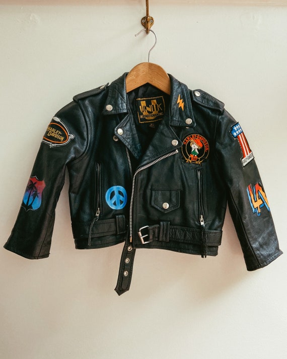 vintage Harley Davidson leather motorcycle jacket