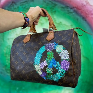 Custom Hand-Painted Bag / Personalized Designer Handbag Purse Tote Clutch / Customer Provides Bag for Painting / Please Read Description image 2