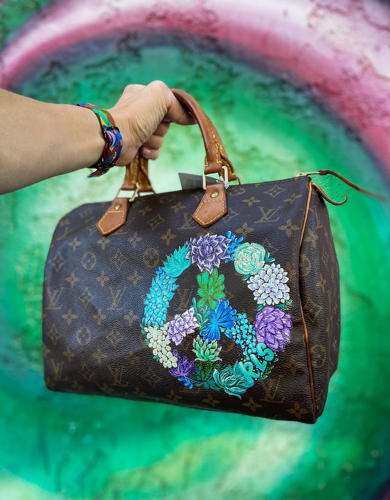 Custom Hand-Painted Bag / Personalized Designer Handbag Purse Tote Clutch / Customer Provides Bag for Painting / Please Read Description image 2