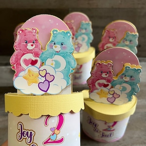 Personalize Nutella Go Treats Party Favor Decorations Birthday Party Custom Snacks Care Bear Inspired Care Bear Party
