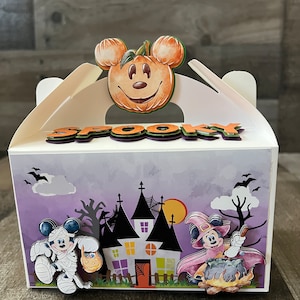 Halloween Mickey Mouse Favor Box  Party Decor Mickey Mouse party Halloween Minnie Mouse Halloween Kids Party Cupcake Toppers Kids gift box