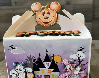 Halloween Mickey Mouse Favor Box  Party Decor Mickey Mouse party Halloween Minnie Mouse Halloween Kids Party Cupcake Toppers Kids gift box