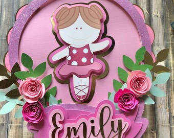 Ballerina Cake Topper, Birthday Party, Party Decorations, Ballet Cake Topper Ballet Birthday