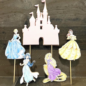 Princess Toppers! Customize them with your favorite princess to match your perfect party.
