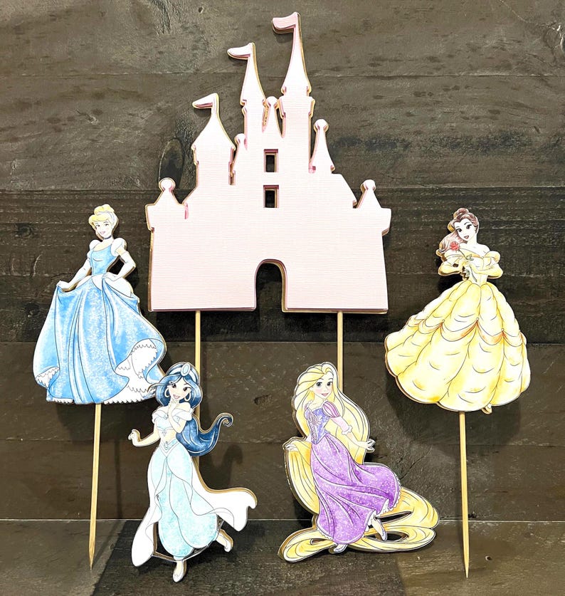 Princess Toppers! Customize them with your favorite princess to match your perfect party.