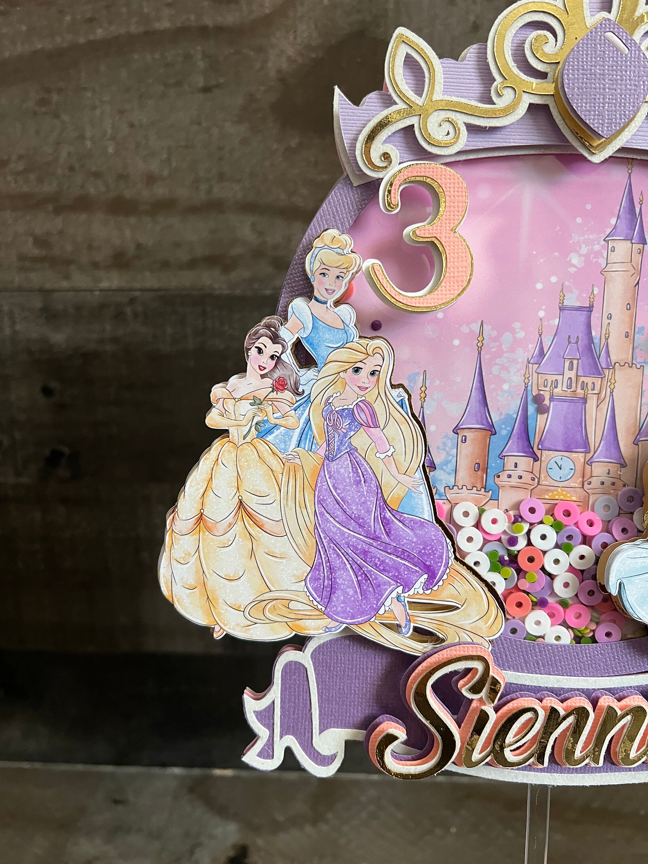 Disney Princess Cake Topper Princess Party Decoration Princess Birthday ...