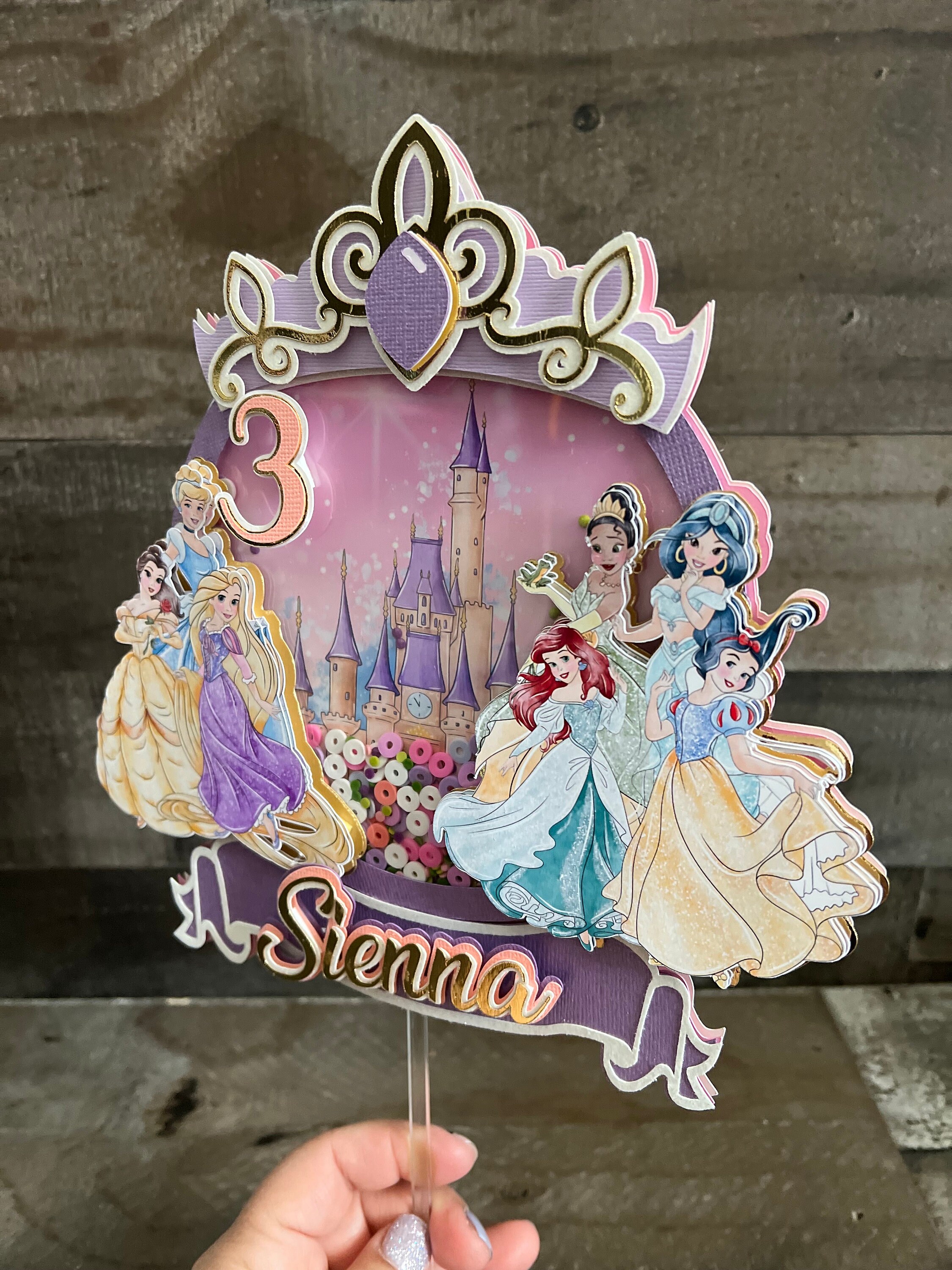 Disney Princess Cake Topper Princess Party Decoration Princess Birthday ...