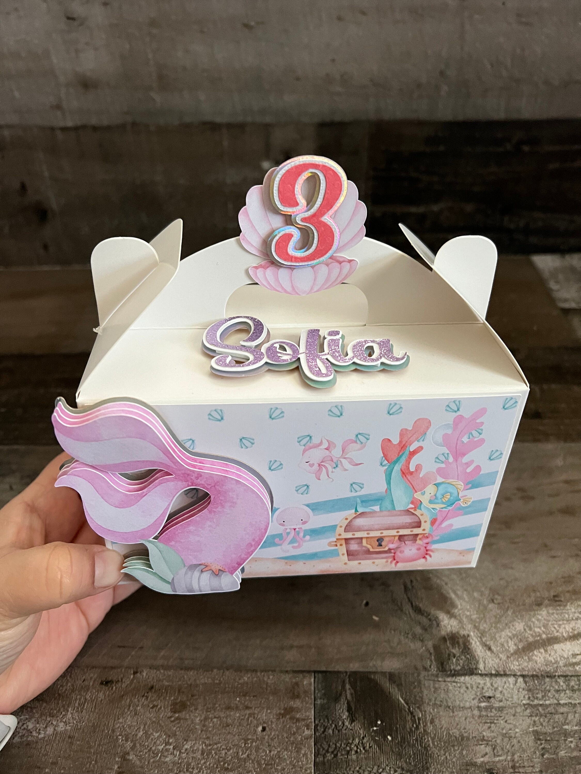 Mermaid Favor Box: Under the Sea Birthday Party Decoration - Etsy