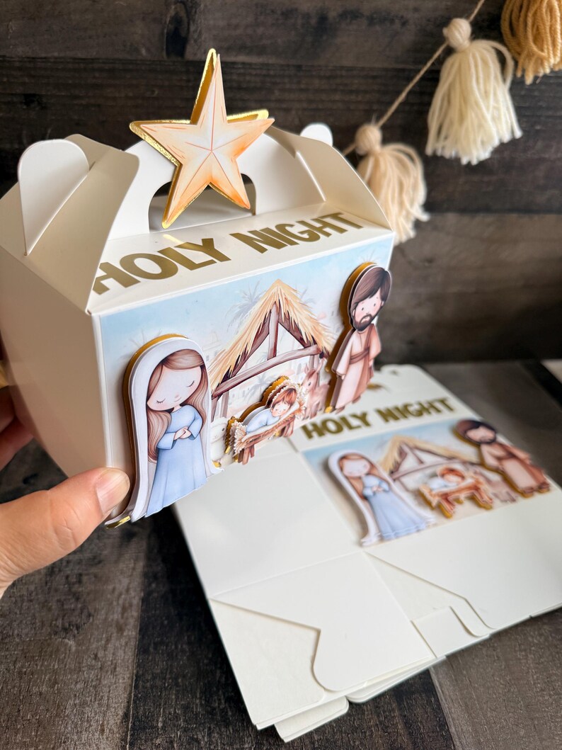 Nativity Favor Box Party Box Christmas Hosting Baby Jesus Party Party ...