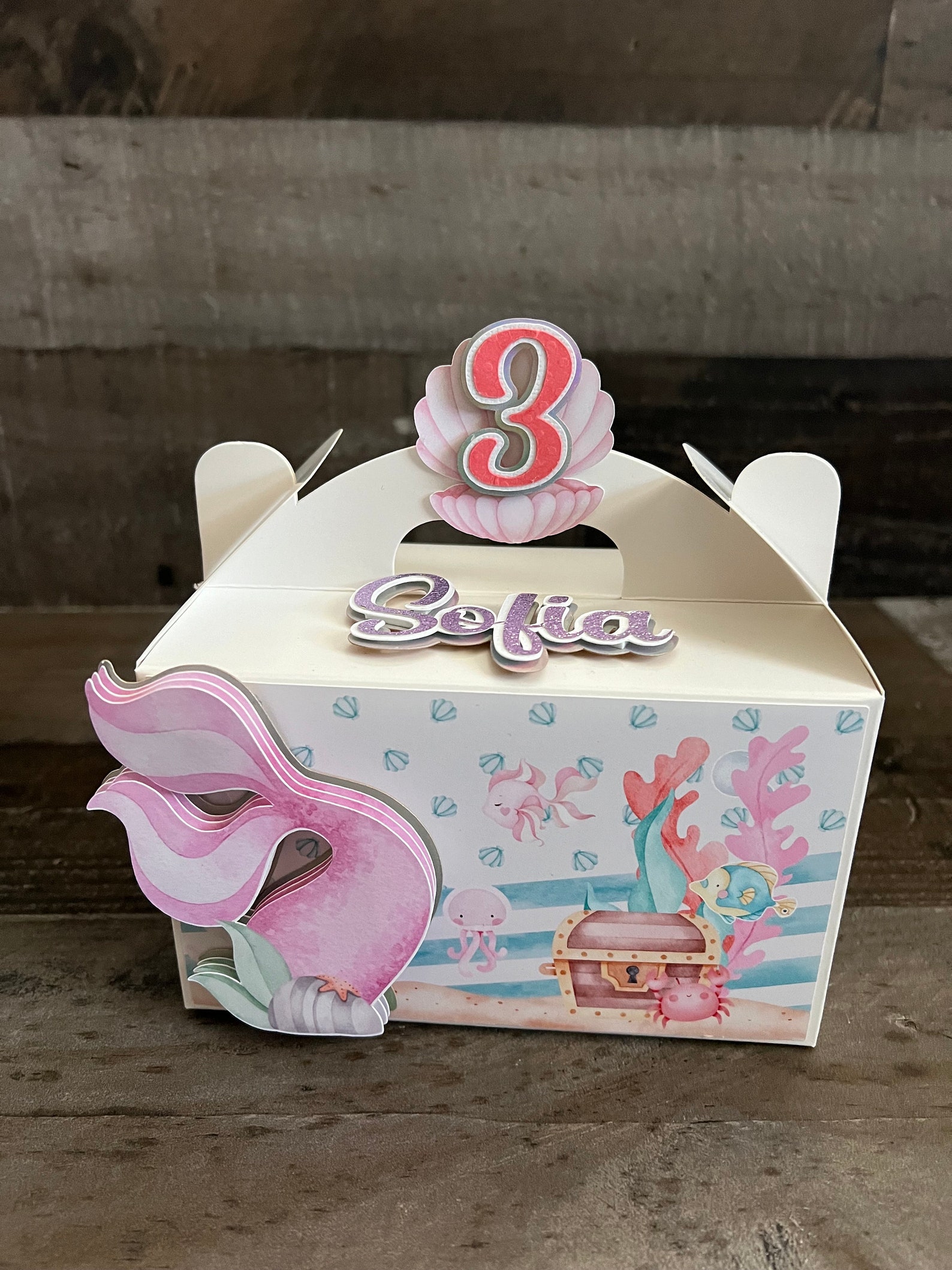 Mermaid Favor Box: Under the Sea Birthday Party Decoration - Etsy