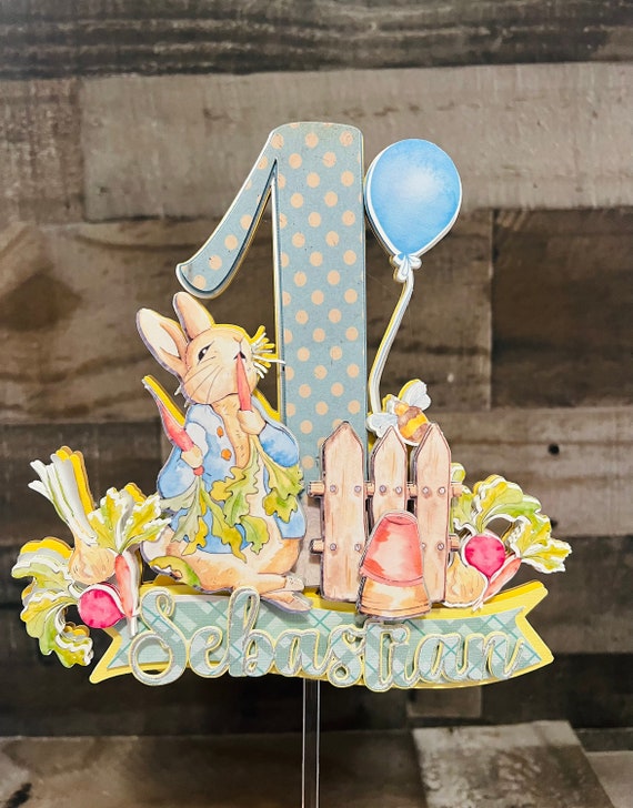 Peter Rabbit Cake Topper Party Decorations Boy Birthday Etsy