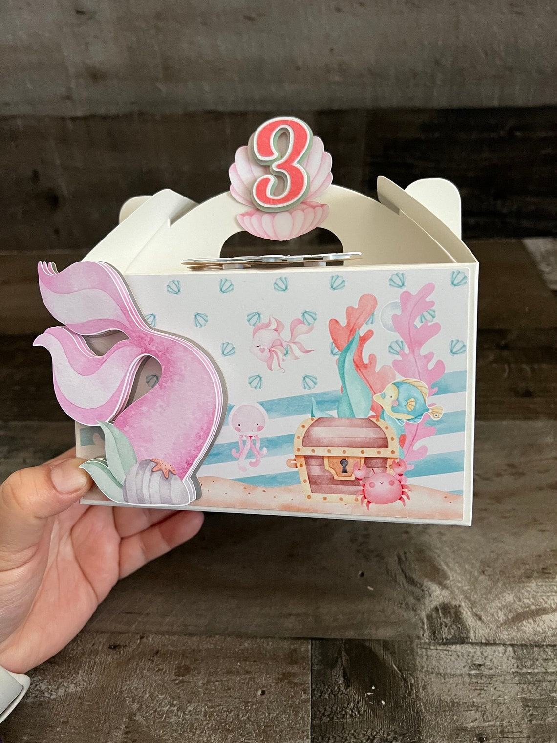 Mermaid Favor Box: Under the Sea Birthday Party Decoration - Etsy