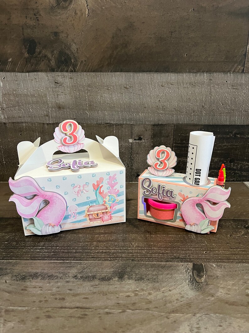 Mermaid Favor Box: Under the Sea Birthday Party Decoration - Etsy