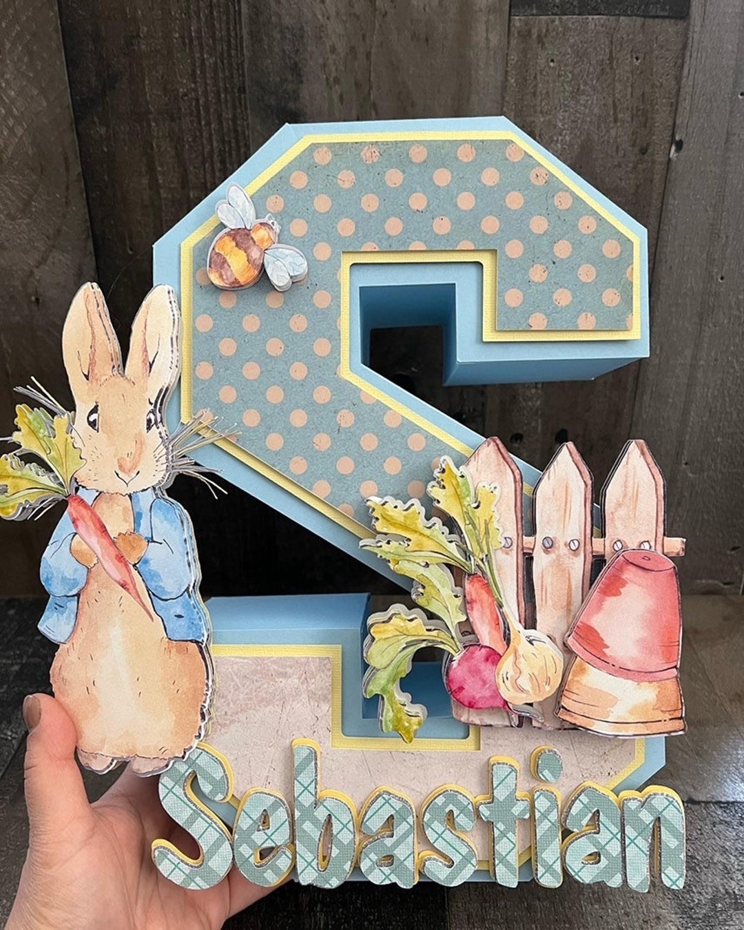 Peter Rabbit Letter Big, Party Decorations, Boy Birthday Party, Rabbit ...