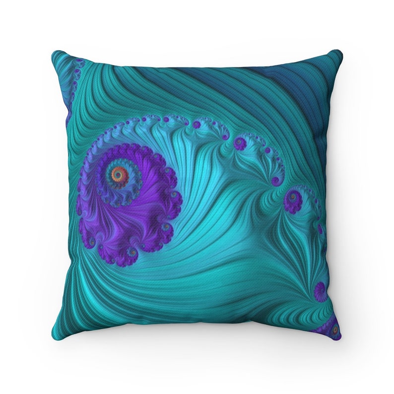Stunning Aqua Teal and Purple Throw Pillow 4 Sizes to Choose Etsy