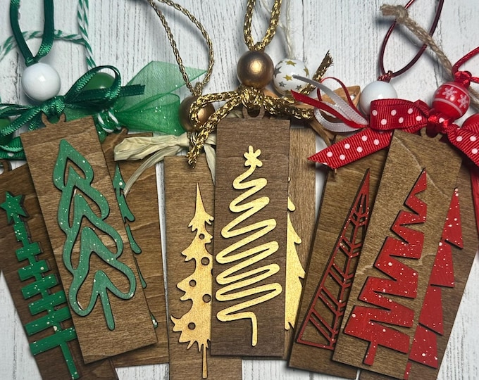Traditional Christmas Tree Ornaments - Red Green Gold or a Mix - Single or Bulk Winter Tree Holiday Ornament Handcrafted Wholesale