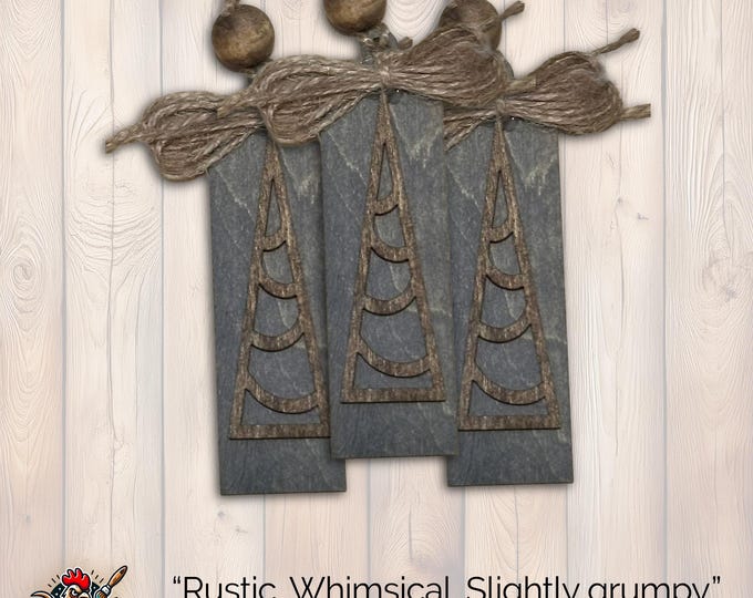 Woodland Brown  Ornament, Wood Holiday Decor, wood holiday ornament, handmade holiday ornament, Single or Bulk Qty