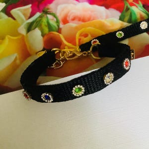 Schickes Halsband & Leine Set für Kleine Hunde Katzen Glitzernde Strass Akzente Haustier Halsband und Leine Combo Süßes Welpen Halsband Einzigartiges Haustier Zubehör
