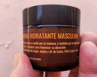 Male moisturizing cream with gems, facial regenerator, face hydration, facial cream, beauty, gem therapy