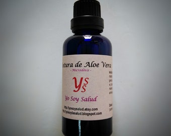 Tintura orgánica de Aloe Vera, extracto de Aloe Vera, Fuerza máxima, Microdosis, 100% BIO, Aloe barbadensis, Sabila