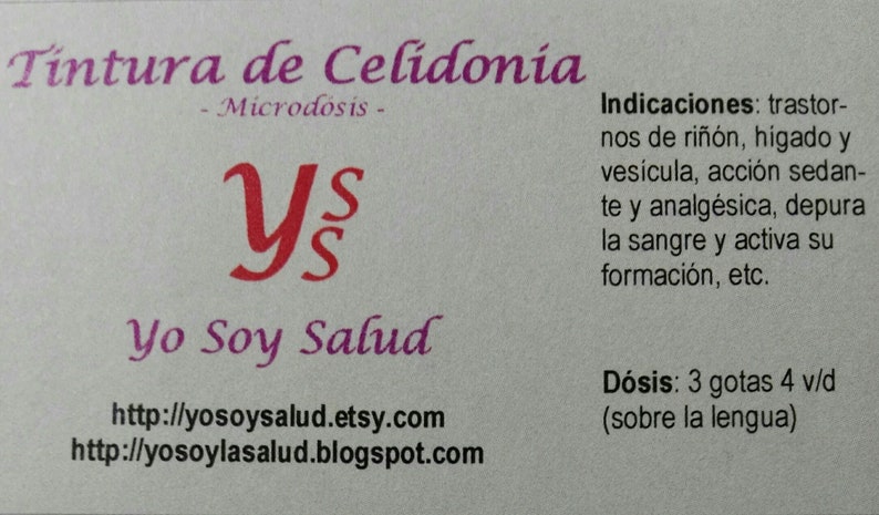 Tintura orgánica de Celidonia, extracto de Celidonia, Celidonia, Fuerza máxima, Microdosis, 100% BIO, Chelidonium majus imagen 5