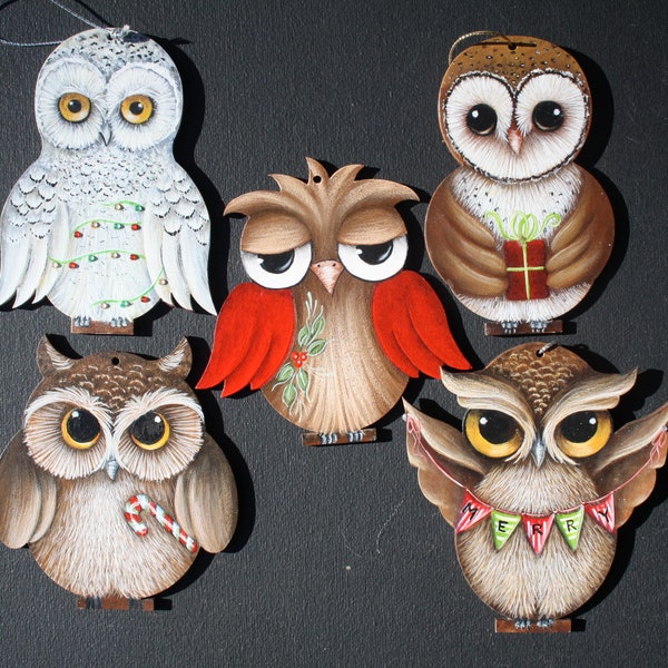 Parliament of Owls Cutout Ornaments