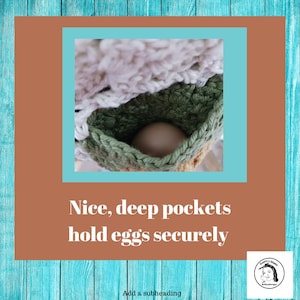Nesting Hens Egg Gathering Apron, Crochet Pattern, No Sew, Egg Apron, Hands Free Egg Apron, Gift for Farm, Chicken Egg Apron, Adult, Child image 5