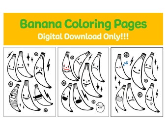   Banana Printable Coloring Pages  HD