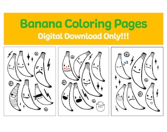   Banana Printable Coloring Pages  HD