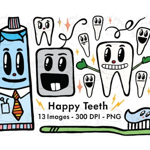 Saubere Zähne Clipart Download - Zähne - Zahnpasta - Zahnputz - Zahnbürste - Saubere Zähne - Glückliche Zähne