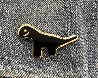 Black Dinosaur Pin