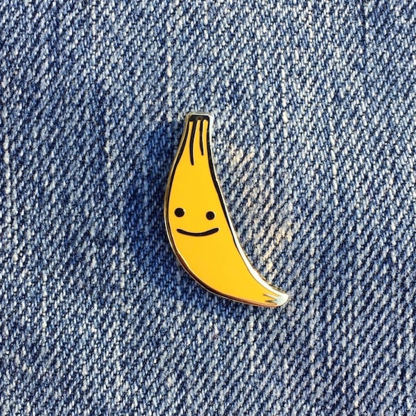 Happy Banana Hard Enamel Pin