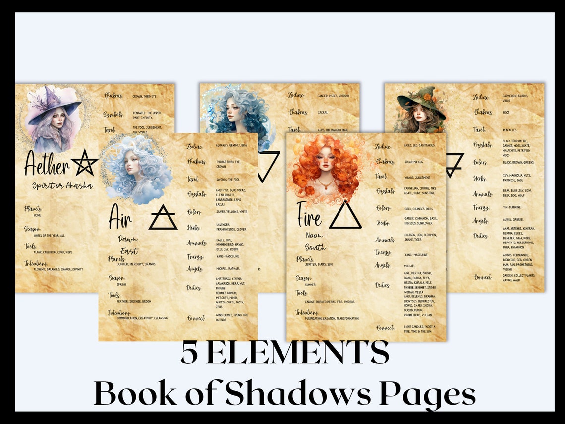 Five Elements Cheat Sheet, Elemental Magic, Elemental Magic Guide, the ...