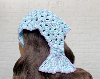 Modello all'uncinetto per bandana a coda di sirena (PDF)