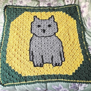 Handmade crochet dog baby blanket inspired by Toto in The Wizard of Oz