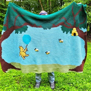 Winnie-the-Pooh Bee Blanket Crochet PATTERN PDF