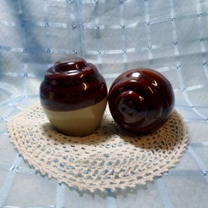 Vintage Stoneware Salt & Pepper Shakers image 4