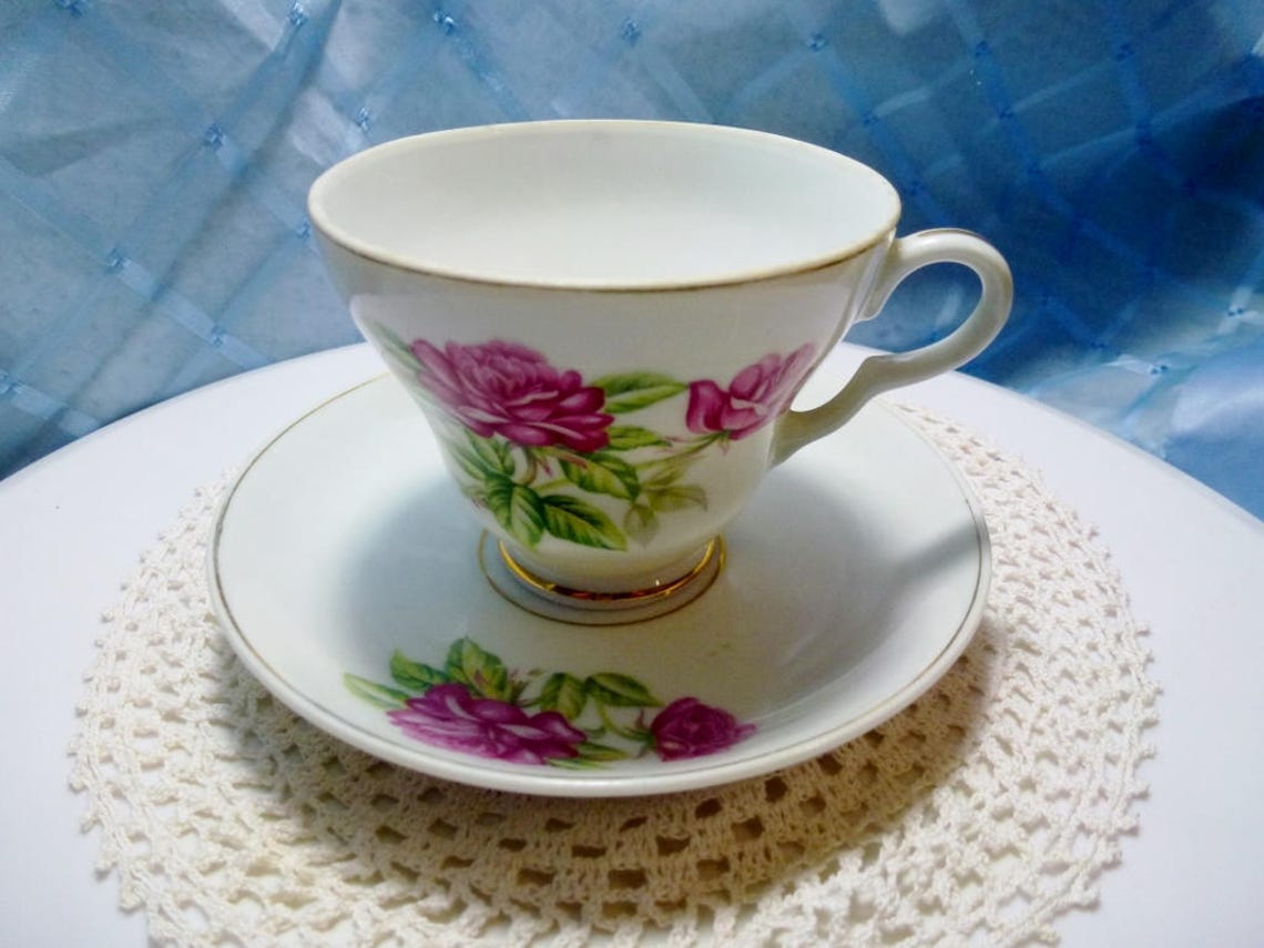 Vintage Porcelain Tea Cup Duo Etsy Australia