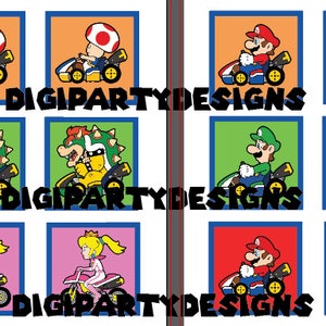 Mario Kart Birthday Party - Multi-use sticker sheet design