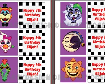 Recortes de pegatinas de diseño personalizado FNAF: solo archivo digital