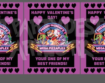 ¡Tarjetas de San Valentín con temática de violación de seguridad de FNAF!- DESCARGA DIGITAL
