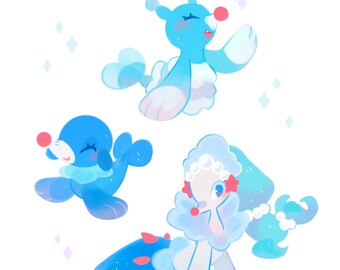 PREORDER Popplio Evo Line Sticker Set!