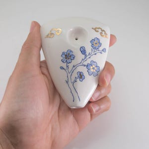 ceramic pipe, glazed pipe, white ceramic pipe, gold glazed pipe