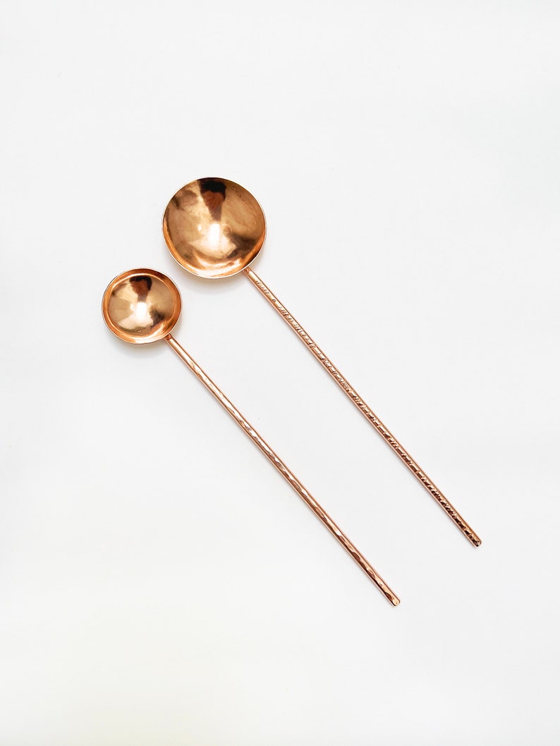 Copper Salt or Coffee spoon image 1