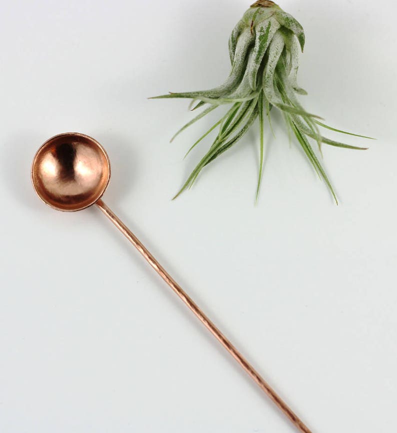 Brass or Copper Salt/spice spoon Small Kitchen spoon Photo prop spoon Wedding gift Metal spoon Victoria Vancouver Island BC Canada image 6