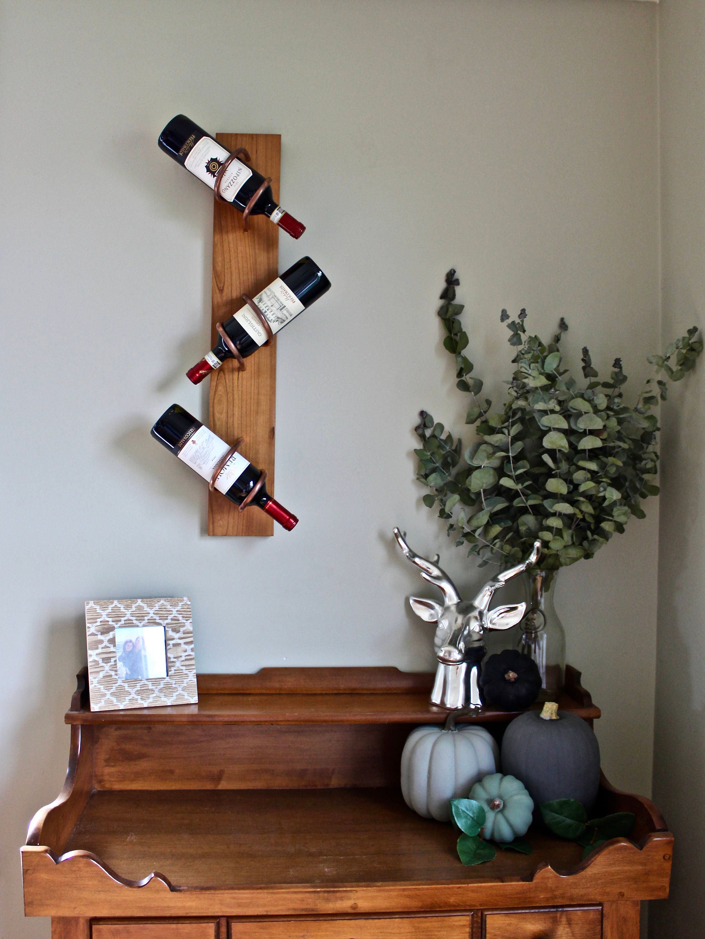 Alternating Cherry wine rack Wall mounted wine rack wooden Etsy