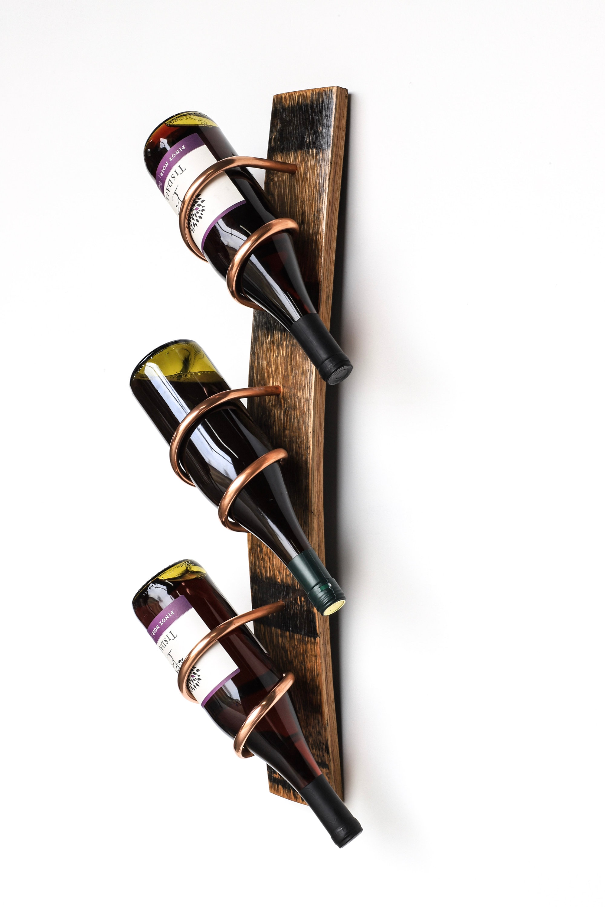 Barrel Stave Wine Rack Wall Mounted Wine Rack Reclaimed Etsy Australia